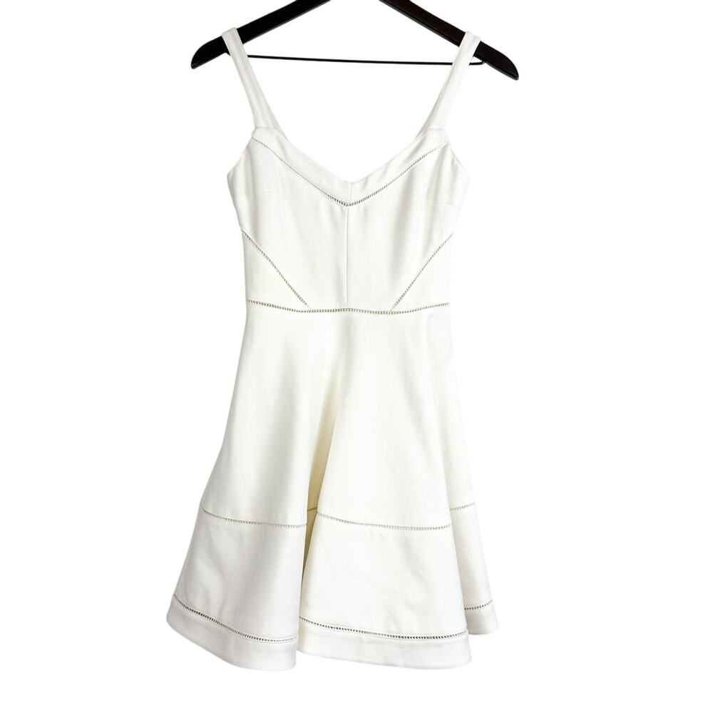 NWT Elizabeth and James Ivory White Pecini Fit Flare Mini Dress - Size 0